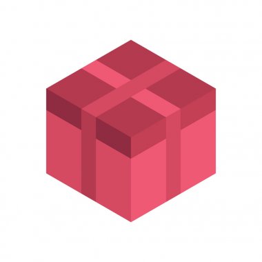 Hediye kutusu 3d izometrik. İzole karton kutular