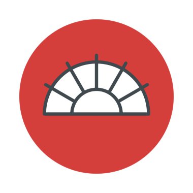 Beyaz arka plan üzerinde izole Japon fan simge