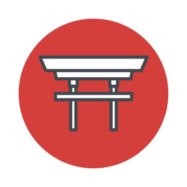 Beyaz arka plan üzerinde izole Japonya yakın simgesi