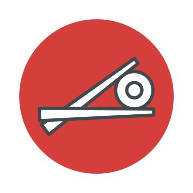 Beyaz arka plan üzerinde izole Japonya suşi simgesi