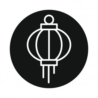 Beyaz arka plan üzerinde izole Japon fener simgesi