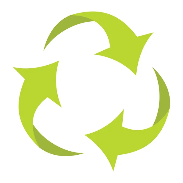 Semn ecologic ecologic ecologic de reciclare ecologică, izolat pe backgro alb — Vector de stoc