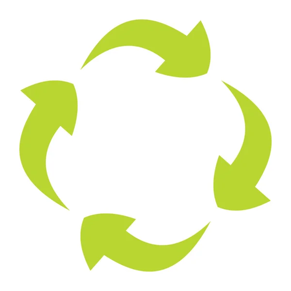 Semn ecologic ecologic ecologic de reciclare ecologică, izolat pe backgro alb — Vector de stoc