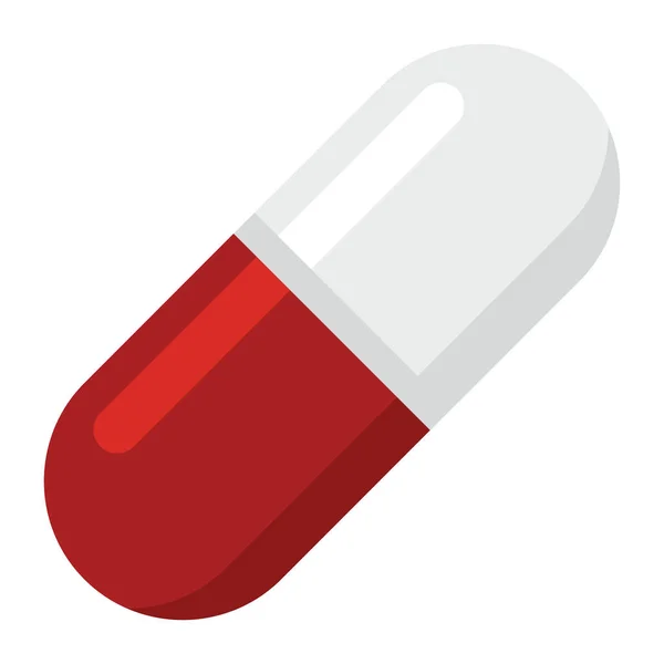 Medicina farmaco piatto isolato su sfondo bianco — Vettoriale Stock