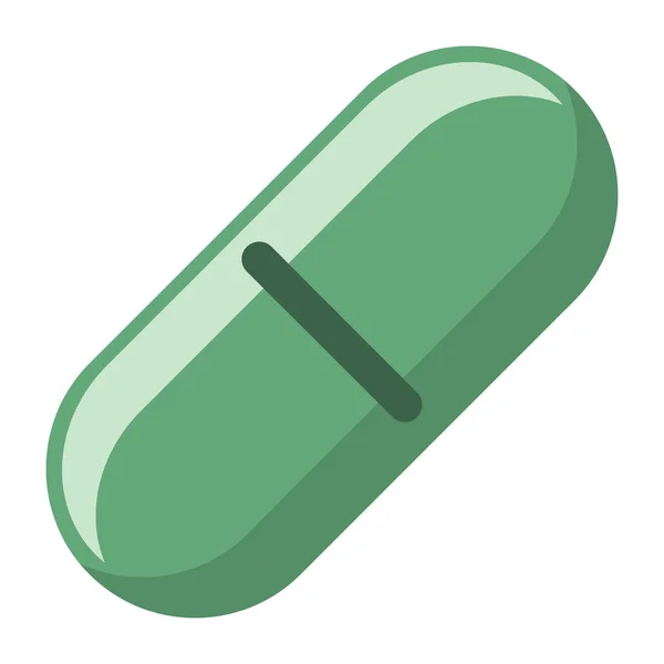 Medicamento medicamento plano aislado sobre fondo blanco — Archivo Imágenes Vectoriales