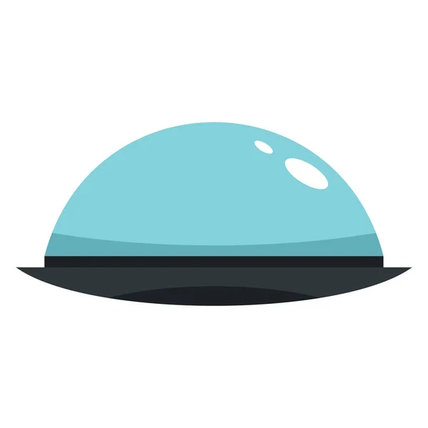 Desenhos animados planos nave espacial ufo objeto isolado no fundo branco — Vetor de Stock