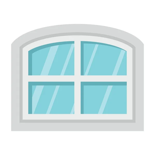 Flache Architektur Fenster Symbol isoliert auf weißem Hintergrund — Stockvektor