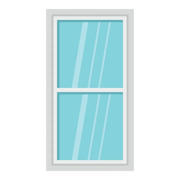 Icono de ventana de arquitectura plana aislado sobre fondo blanco — Vector de stock