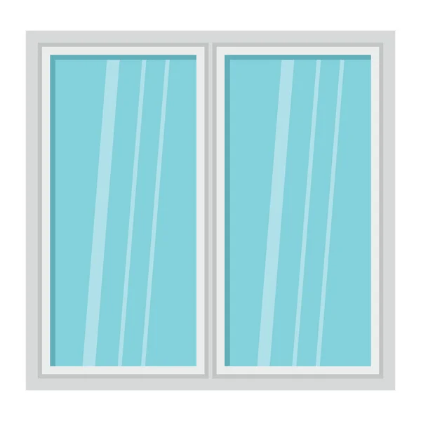 Ícone de janela de arquitetura plana isolado no fundo branco — Vetor de Stock
