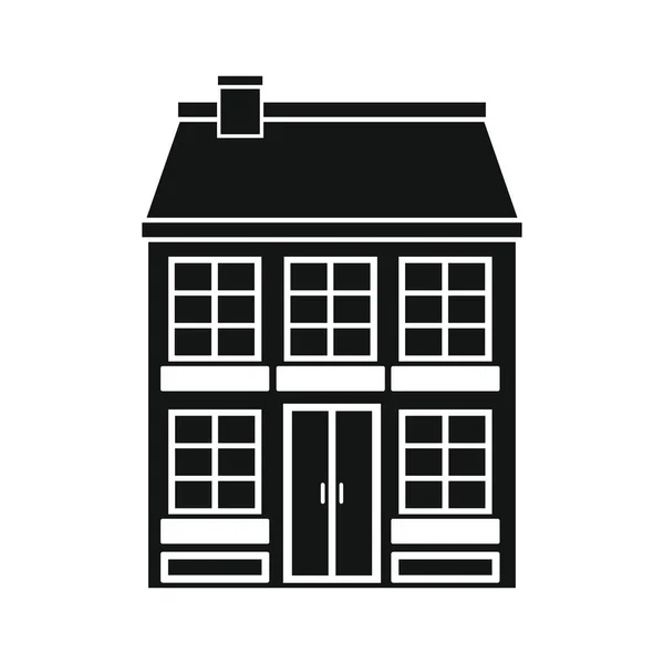 Casa de campo residencial privada icono plano — Archivo Imágenes Vectoriales