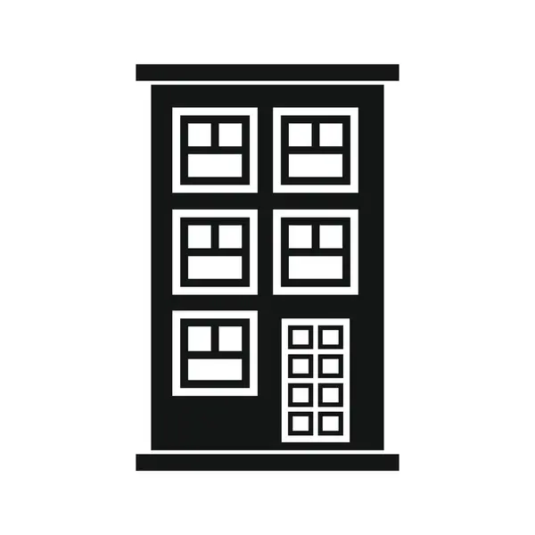 Privates Wohnhaus Haus Wohnung Symbol — Stockvektor