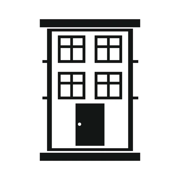 Casa de campo residencial privada icono plano — Vector de stock