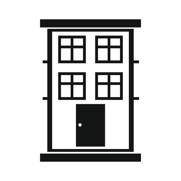 Privates Wohnhaus Haus Wohnung Symbol — Stockvektor