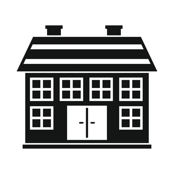 Privates Wohnhaus Haus Wohnung Symbol — Stockvektor