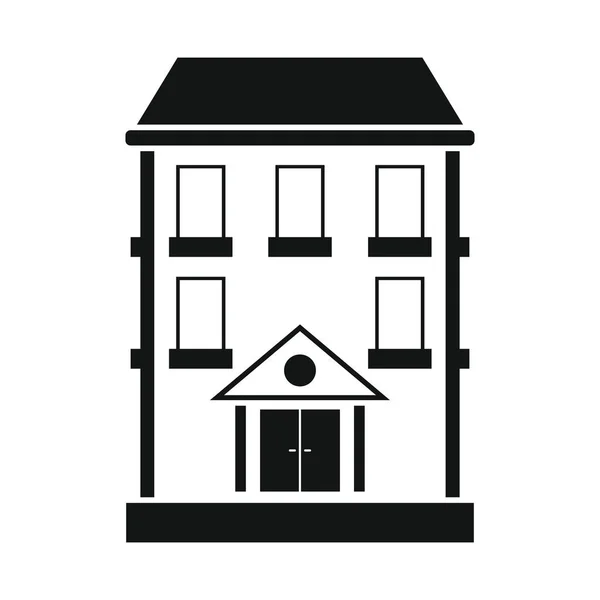 Casa de campo residencial privada icono plano — Archivo Imágenes Vectoriales