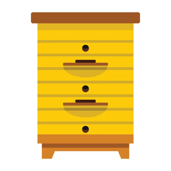 Colmeia de mel Apiary em estilo plano . — Vetor de Stock