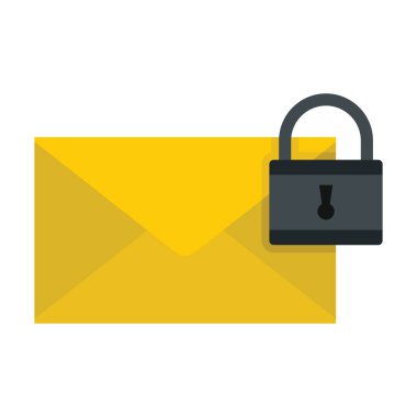 Düz sarı posta mektup simgesi