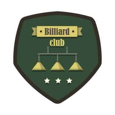 Retro vintage logo amblem billiard oyunu