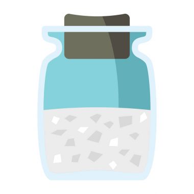 Çizgi film düz stil içinde baharatlar ile kavanoz