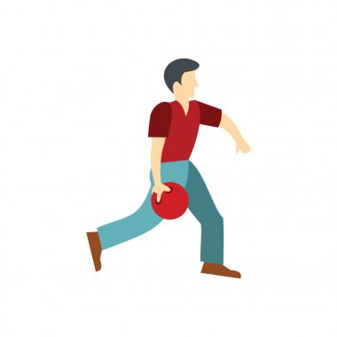 Adam bir bowling topu atar