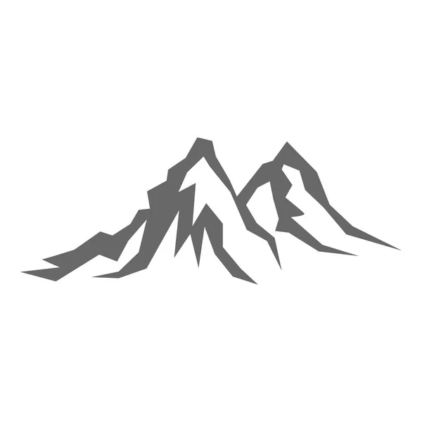ロック山シルエット ベクトル図 — ストックベクタ