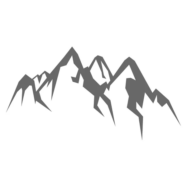 Rock berg silhouet vectorillustratie — Stockvector