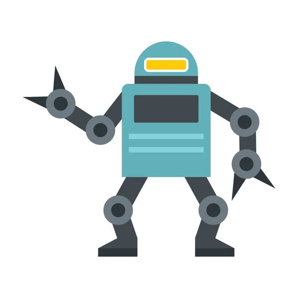 Divertido robot vectorial en estilo plano — Vector de stock