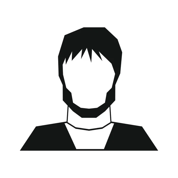 Man silhuetten avatar på vit bakgrund — Stock vektor