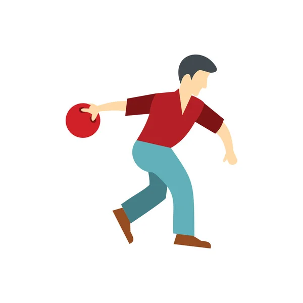 Člověk hodí bowlingové koule — Stockový vektor