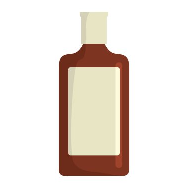 Beyaz arka plan üzerinde izole alkollü içki şişesiyle