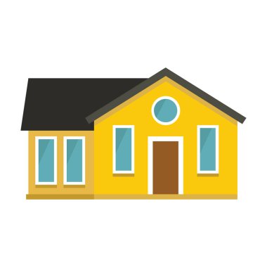 Renkli daire konut ev. Vektör çizim