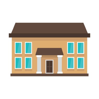 Renkli daire konut ev. Vektör çizim