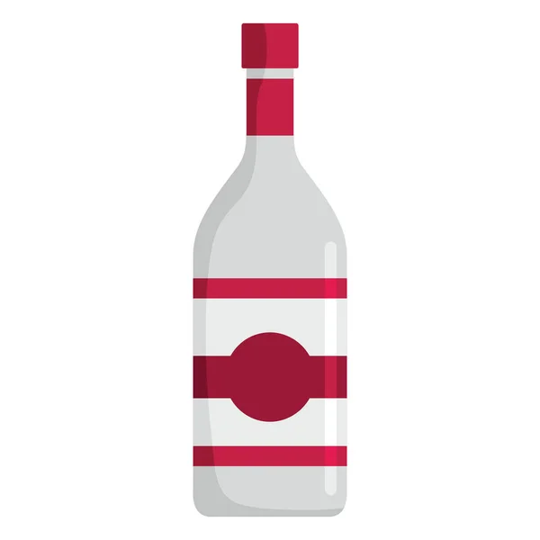 Flasche mit alkoholischen Getränken isoliert auf weißem Hintergrund — Stockvektor