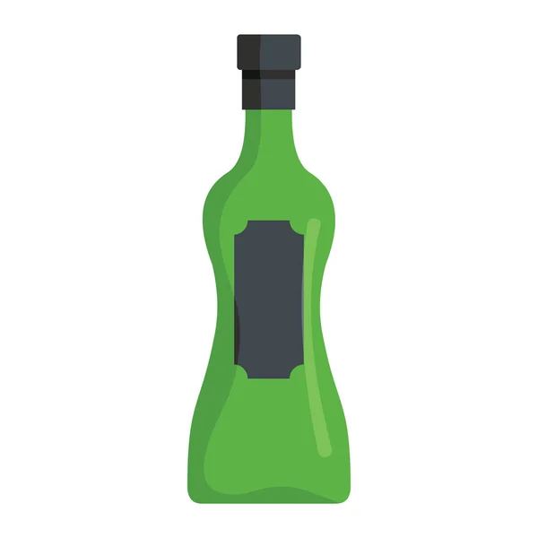 Botella con bebidas alcohólicas aisladas sobre fondo blanco — Archivo Imágenes Vectoriales