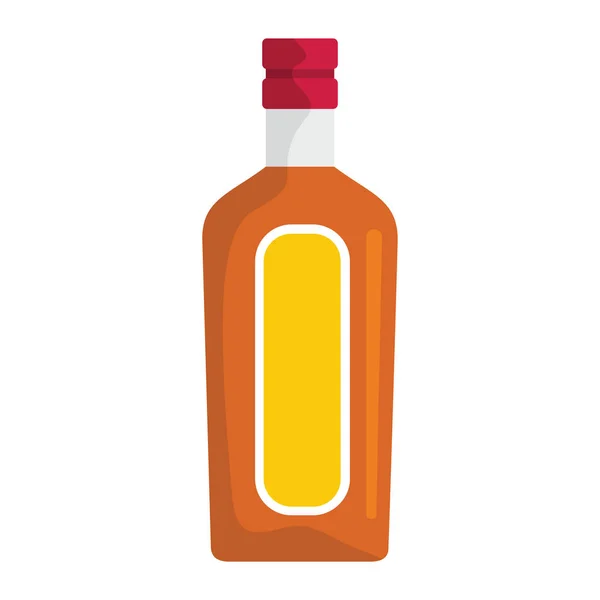 白い背景で隔離のアルコール飲料とボトル — ストックベクタ