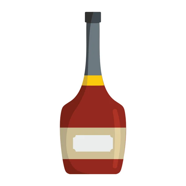 Бутылка с алкогольными напитками изолированы на белом фоне — стоковый вектор