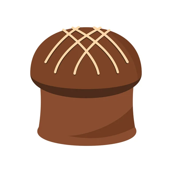 Pan colorido icono de producto de panadería — Vector de stock