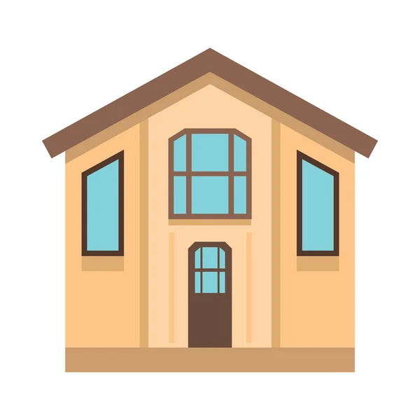 Barevné ploché bytový dům. Vektorové ilustrace — Stockový vektor