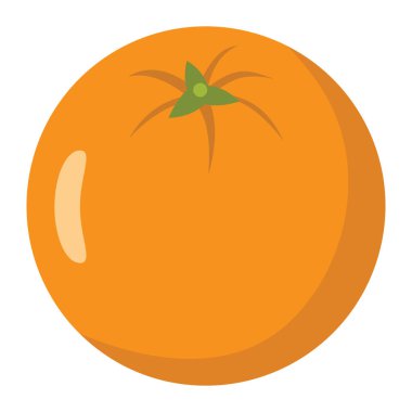 Turuncu tasarım sulu taze meyve simge vektör şablonu. Ham turuncu
