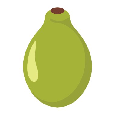 Ambarella veya Yahudi Erik meyve tasarım sulu taze meyve simge vektör şablonu. Ham Ambarella