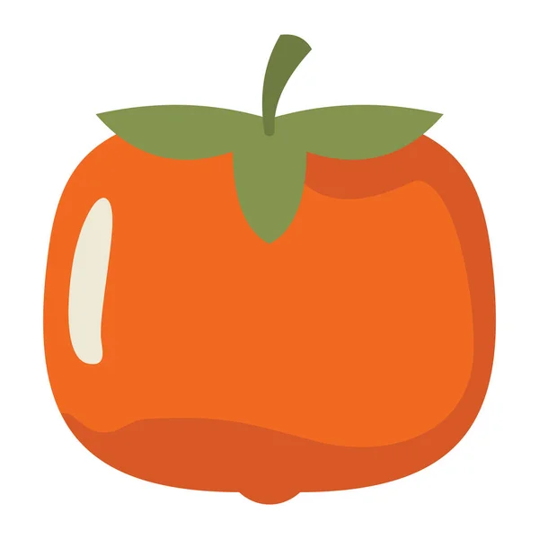Persimmon design juicy fresh fruit icon vector template. Raw persimmon. — Stock Vector