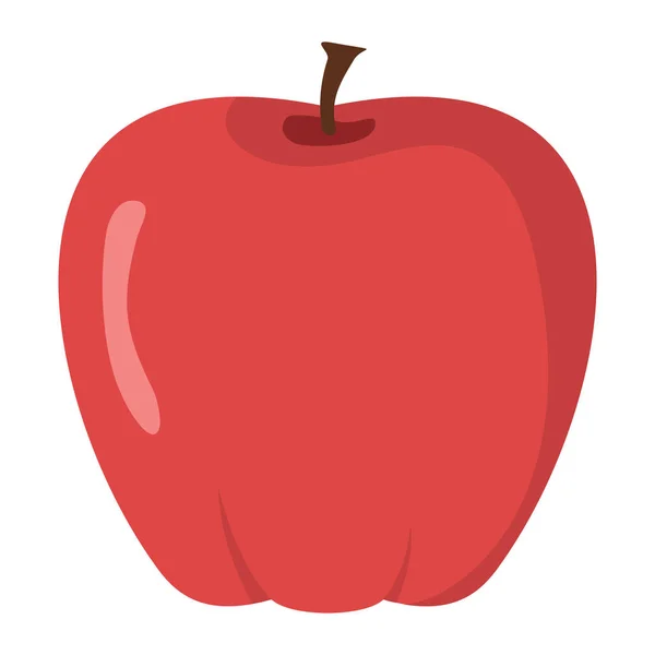 赤いりんごデザイン ジューシー フルーツ アイコン ベクトル テンプレートです。生のリンゴ. — ストックベクタ