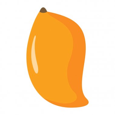 Mango tasarım sulu taze meyve simge vektör şablonu. Ham mango.