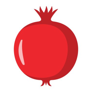 Nar tasarımı sulu taze meyve ikonu vektör şablonu. Çiğ nar.