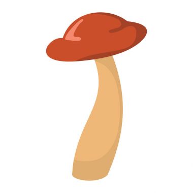 Beyaz arka plan öğesi için mantar tasarım üzerinde kırmızı şapkalı mantar