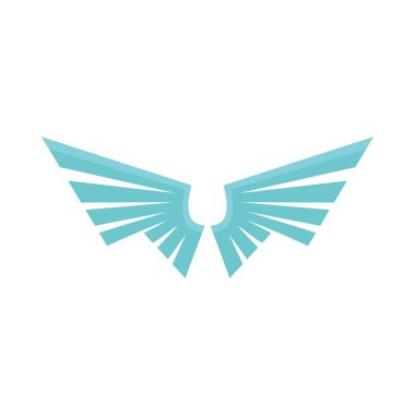 Kanat düz simgesi tasarım etiketleri kanat grafik ve çizim için