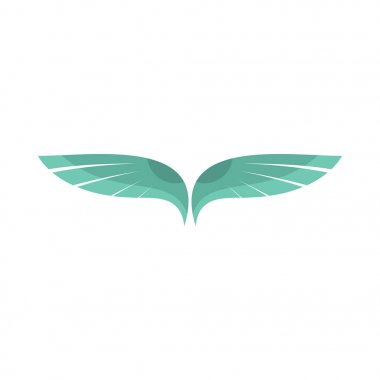 Kanat düz simgesi tasarım etiketleri kanat grafik ve çizim için