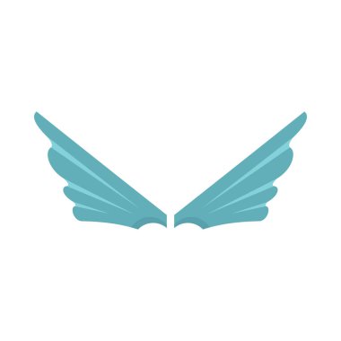 Kanat düz simgesi tasarım etiketleri kanat grafik ve çizim için