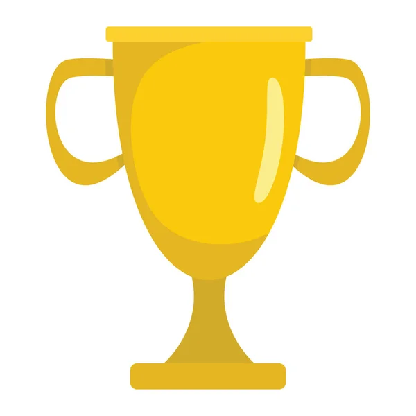 Gewinner Trophäe Auszeichnung Gold Cup Cartoon flache Ikone Element für Sport Award Trophäe Design — Stockvektor