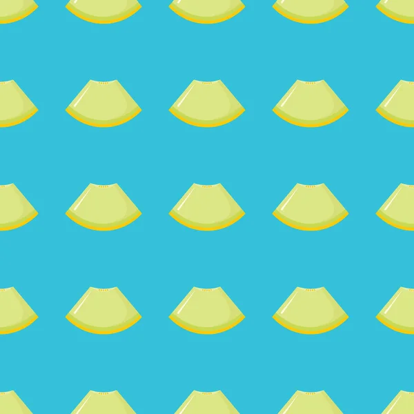 Melon vector seamless pattern. Cartoon fruit stylish texture. Repeating melon fruit seamless pattern background for friut design — Stock Vector
